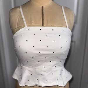 Forever 21 Polka Dot Peplum Cami Top